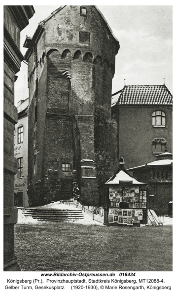 Königsberg, Gelber Turm, Gesekusplatz