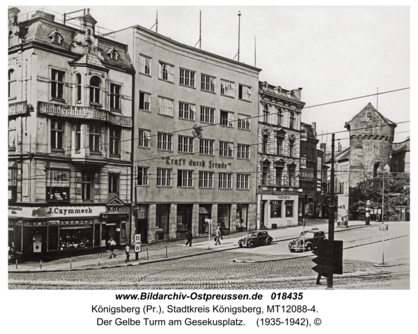 Königsberg, Der Gelbe Turm am Gesekusplatz