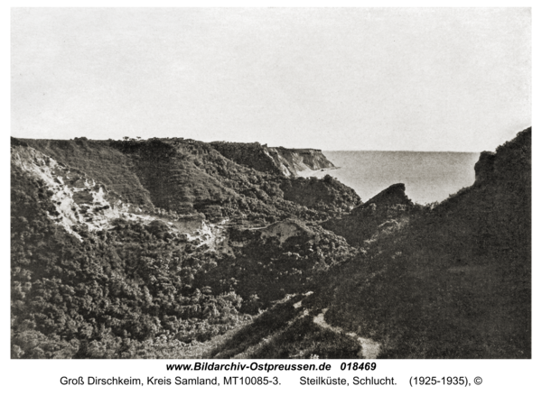 Groß Dirschkeim, Steilküste, Schlucht