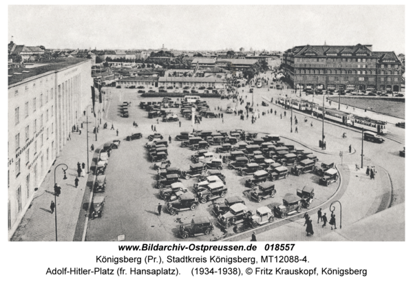 Königsberg, Adolf-Hitler-Platz (fr. Hansaplatz)