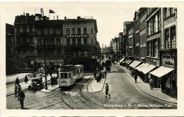 Königsberg, Kaiser-Wilhelm-Platz und Kantstraße, Blick nach Süden