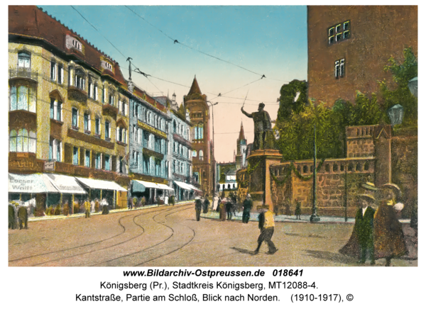 Königsberg, Kantstraße, Partie am Schloß, Blick nach Norden