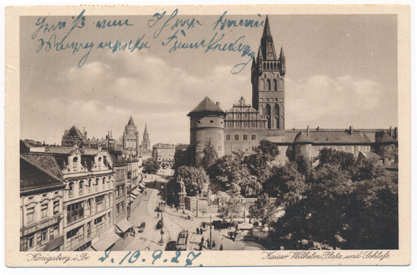 Königsberg, Kaiser-Wilhelm-Platz und Schloß