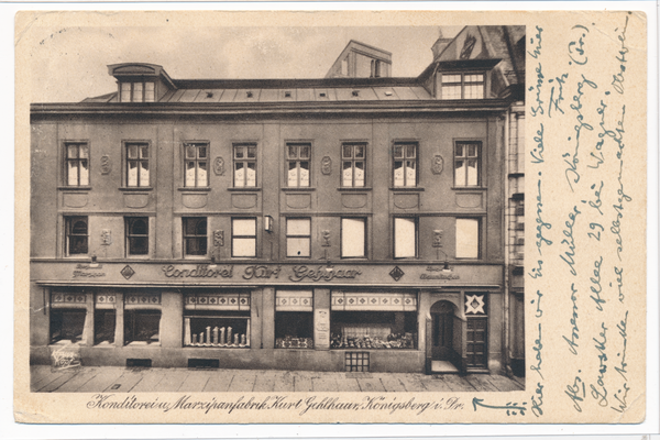Königsberg, Kantstraße, Konditorei und Marzipanfabrik Kurt Gehlhaar