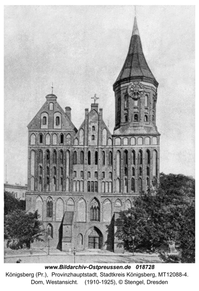 Königsberg (Pr.), Dom, Westansicht