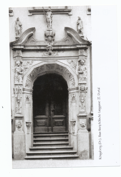 Königsberg, Patrizierhaus Kneiphöfsche Langgasse 27, Portal