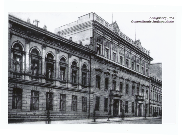 Königsberg, Landhofmeisterstraße, General-Landschafts-Direktion