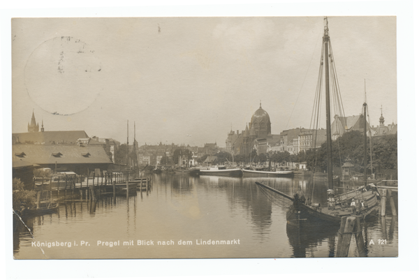 Königsberg, Pregel mit Blick nach dem Lindenmarkt