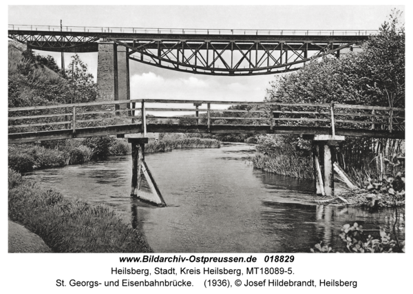 Heilsberg, St. Georgs- und Eisenbahnbrücke