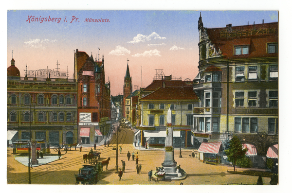 Königsberg, Münzplatz, Blick in die Junkerstraße zur Altstädtischen Kirche