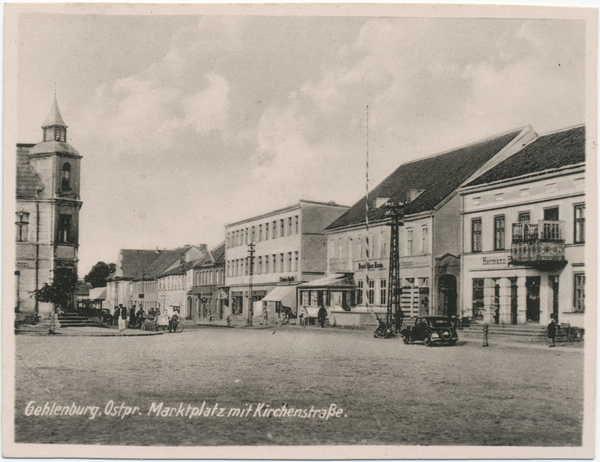 Gehlenburg, Marktplatz mit Kirchenstraße