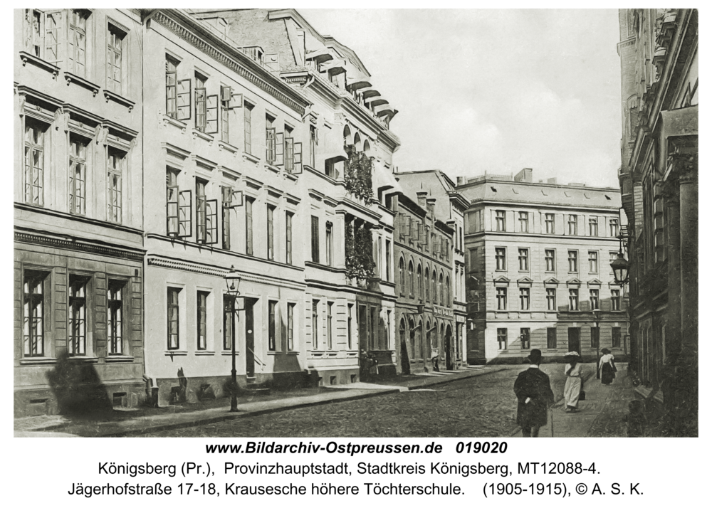 Königsberg, Jägerhofstraße 17-18, Krausesche höhere Töchterschule