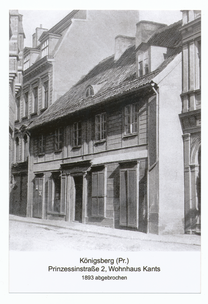 Königsberg, Prinzessinstraße (später Kantstraße), Wohnhaus Kants