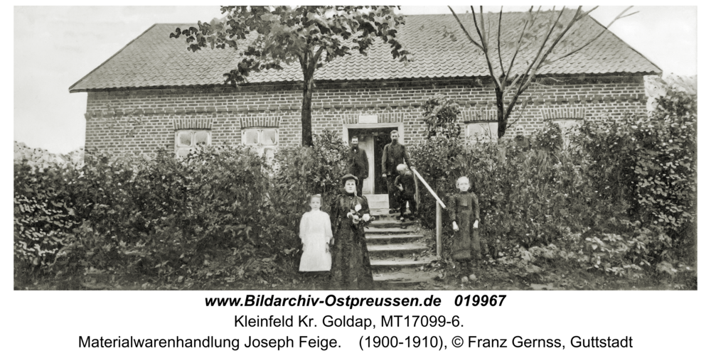 Kleinfeld Kr. Goldap, Materialwarenhandlung Joseph Feige