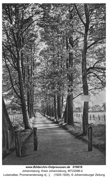 Johannisburg, Luisenallee, Promenandenweg nach Johannishöhe