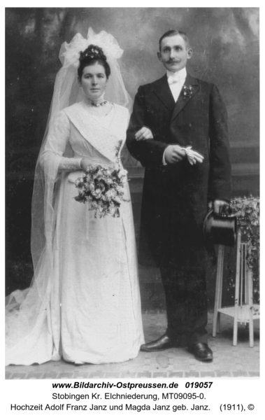 Stobingen, Hochzeit Adolf Franz Janz und Magda Janz geb. Janz