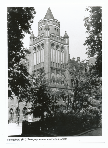 Königsberg, Gesekusplatz, Telegraphenamt