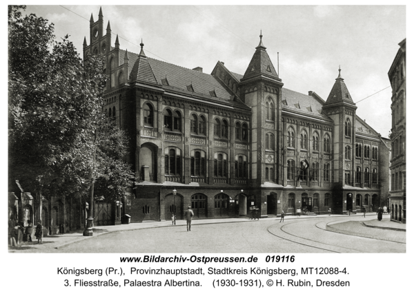 Königsberg (Pr.), 3. Fliesstraße, Palaestra Albertina