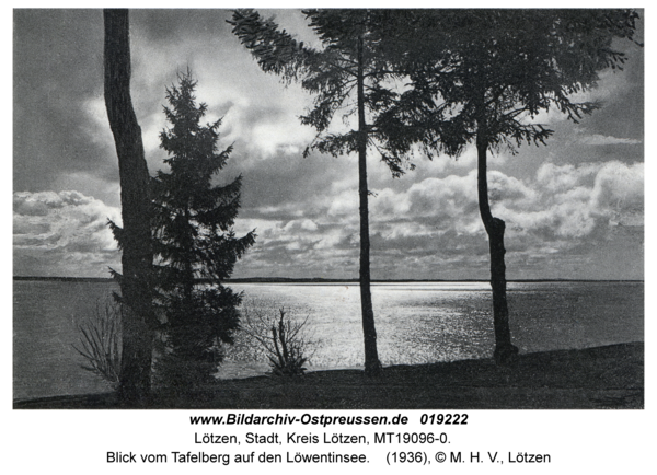 Lötzen, Blick vom Tafelberg auf den Löwentinsee