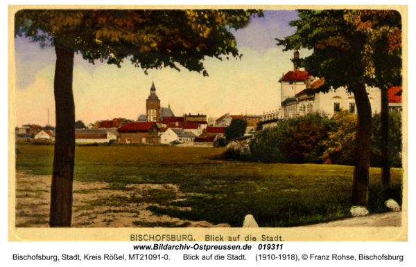 Bischofsburg, Blick auf die Stadt