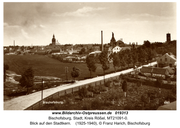 Bischofsburg, Blick auf den Stadtkern