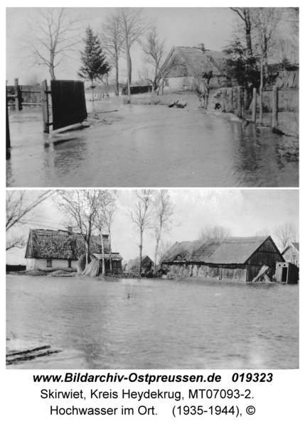 Skirwiet, Hochwasser im Ort