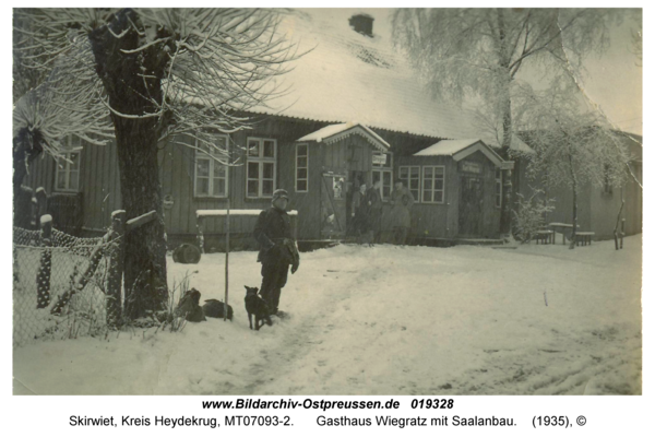 Skirwiet, Gasthaus Wiegratz mit Saalanbau