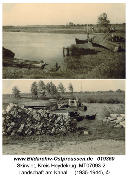 Skirwiet, Landschaft am Kanal