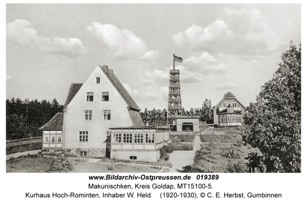 Makunischken, Kurhaus Hoch-Rominten, Inhaber W. Held