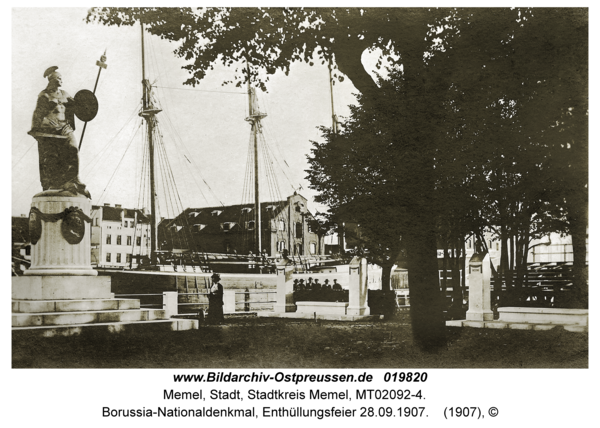 Memel, Borussia-Nationaldenkmal, Enthüllungsfeier 28.09.1907