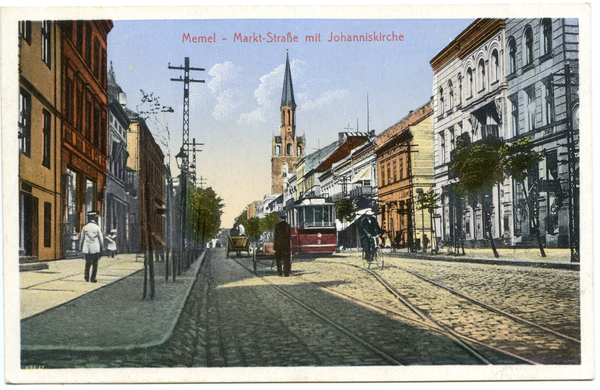 Memel, Marktstraße mit Johanniskirche
