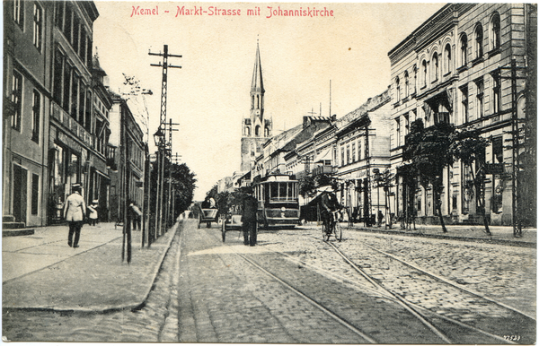 Memel, Marktstraße mit Johanniskirche