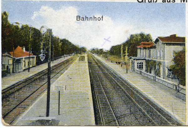 Metgethen, Ort und Bahnstation, Bahnhof