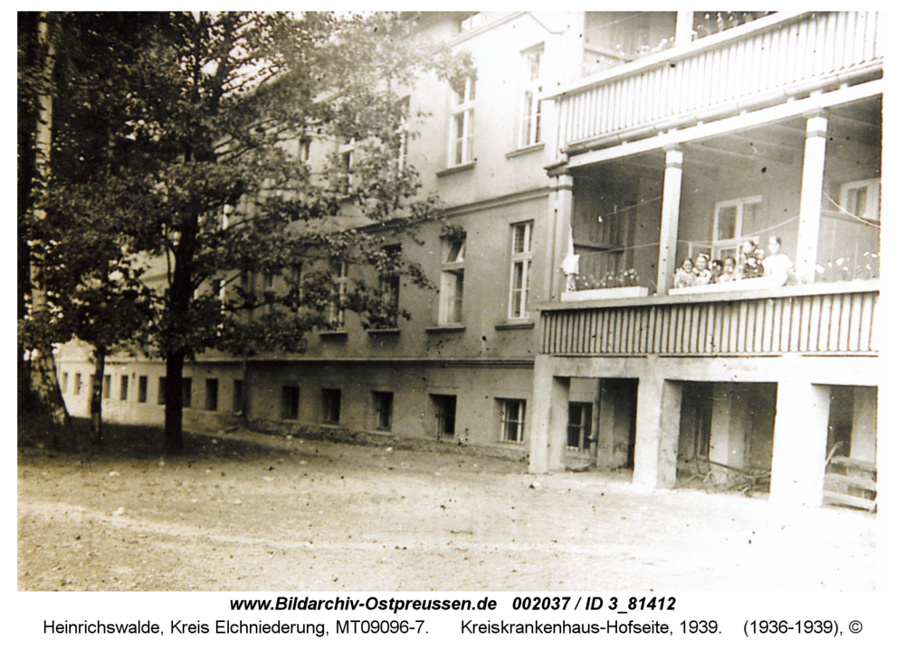 Heinrichswalde, Kreiskrankenhaus-Hofseite, 1939