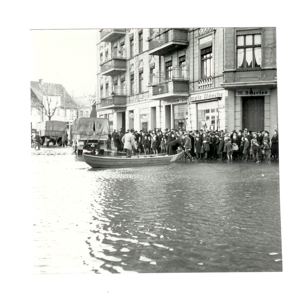 Tilsit, Überschwemmung auf dem Fletcherplatz