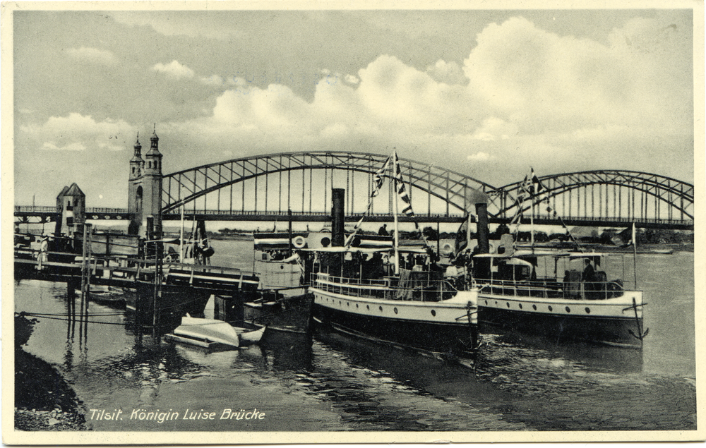 Tilsit, Dampfer-Anlegeplatz östlich der Luisen-Brücke