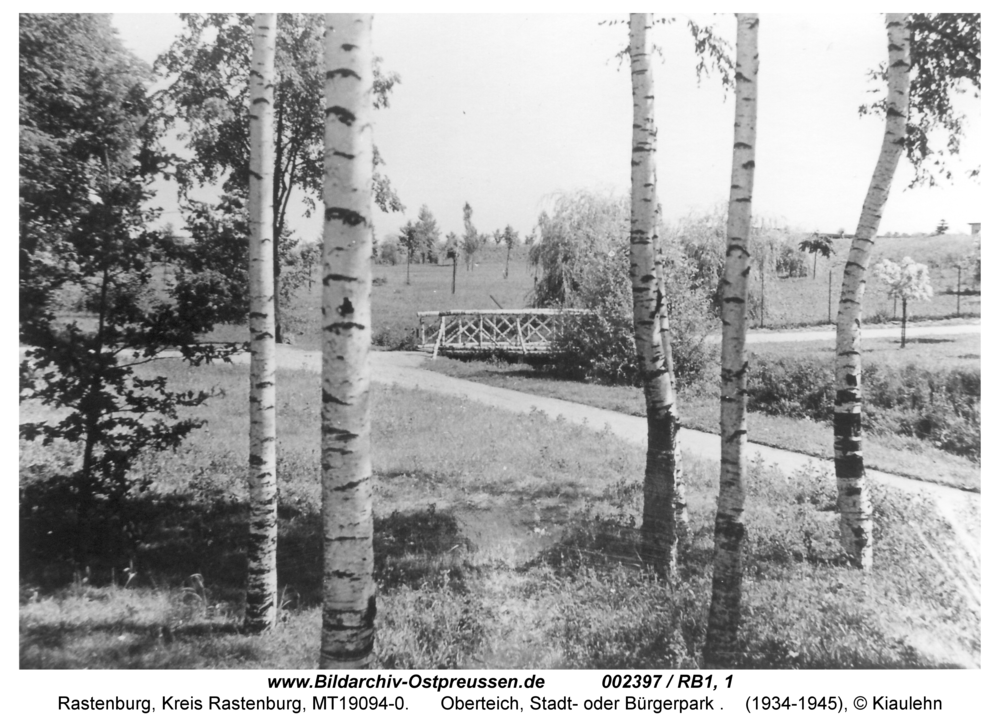 Rastenburg, Oberteich, Stadt- oder Bürgerpark