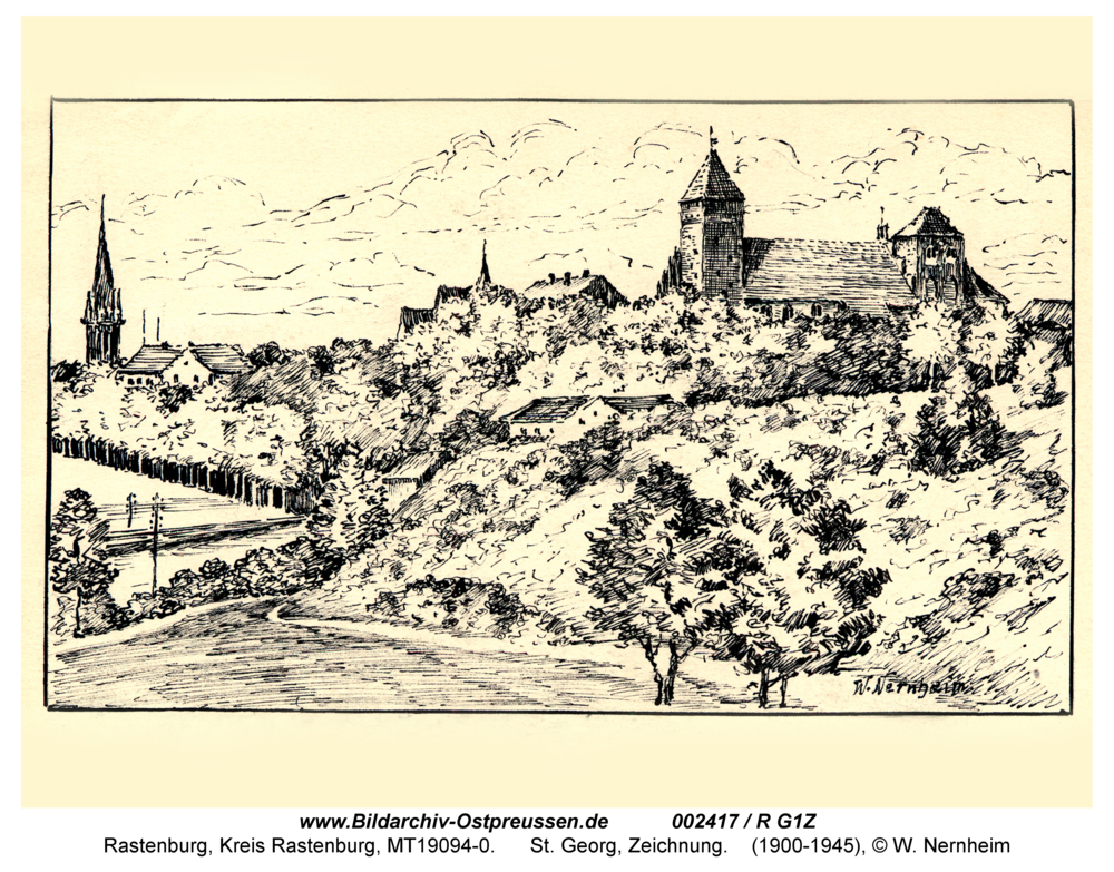 Rastenburg, St. Georg, Zeichnung