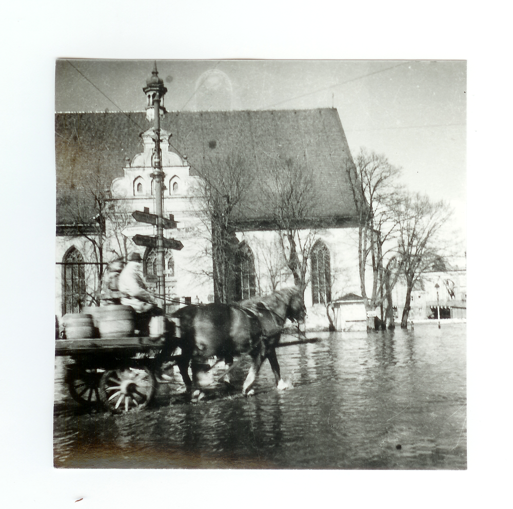 Tilsit, Überschwemmung auf dem Fletcherplatz