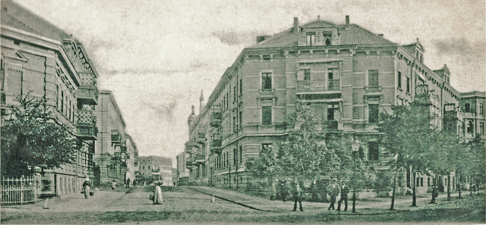 Tilsit, Thesingplatz, Blick in die Reitbahnstr. (sp. Salzburger Str.)