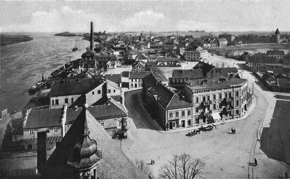 Tilsit, Blick vom Turm der Deutschen Kirche nach Osten