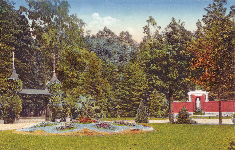 Tilsit, Park Jakobsruh mit Heydenreich-Denkmal