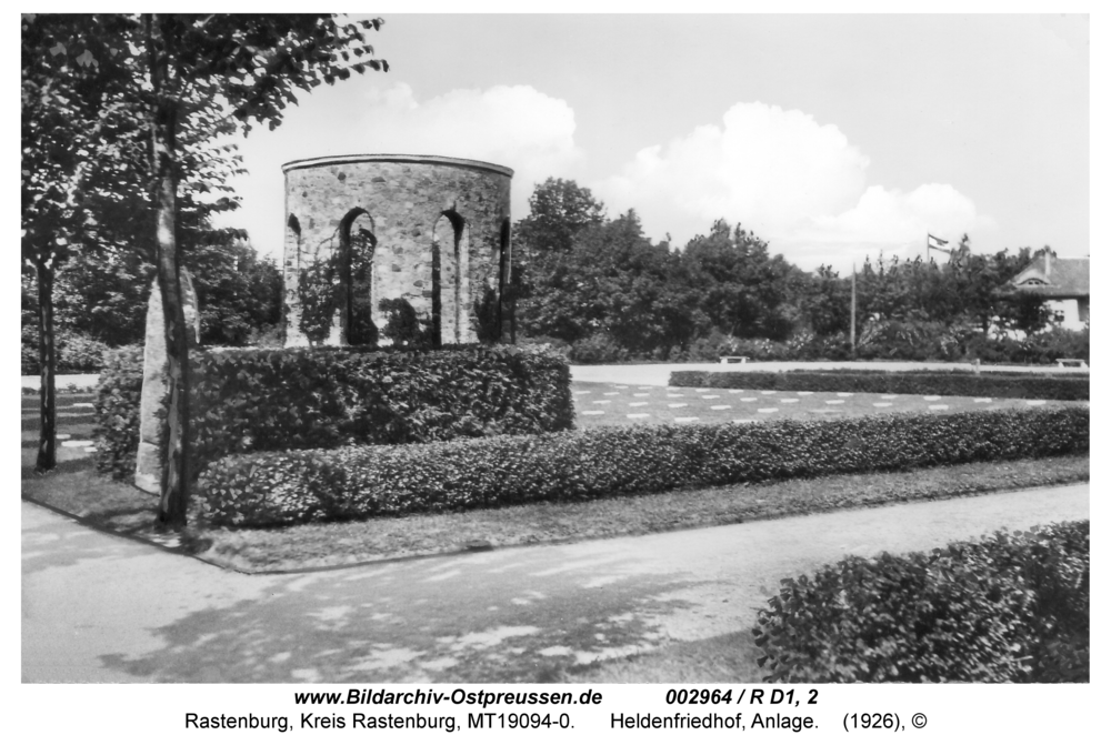 Rastenburg, Heldenfriedhof, Anlage