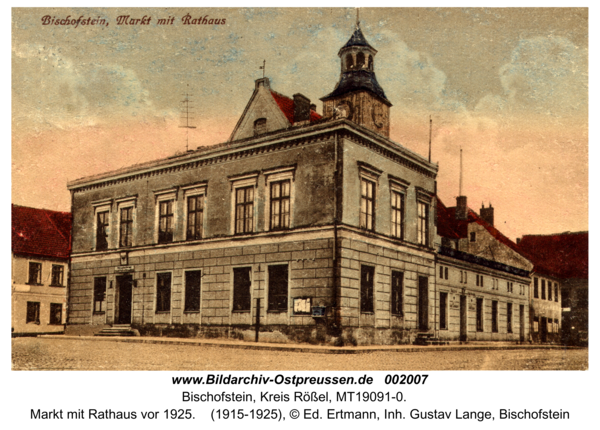 Bischofstein, Markt mit Rathaus vor 1925