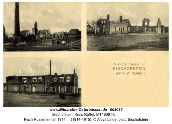 Bischofstein, Nach Russeneinfall 1914