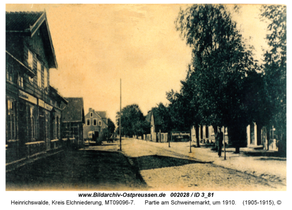 Heinrichswalde, Partie am Schweinemarkt, um 1910