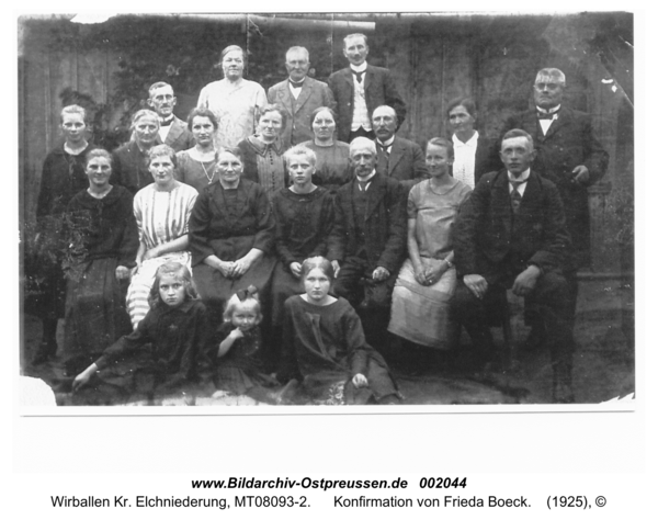 Warten, Konfirmation von Frieda Boeck