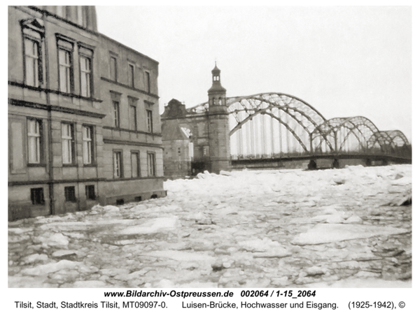 Tilsit, Luisen-Brücke, Hochwasser und Eisgang