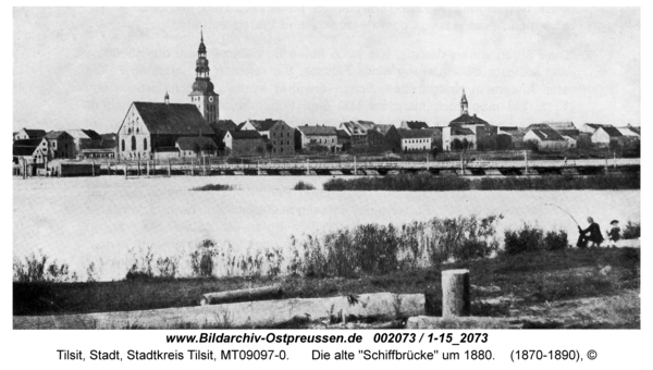 Tilsit, Die alte "Schiffbrücke" um 1880