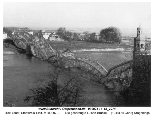 Tilsit, Die gesprengte Luisen-Brücke